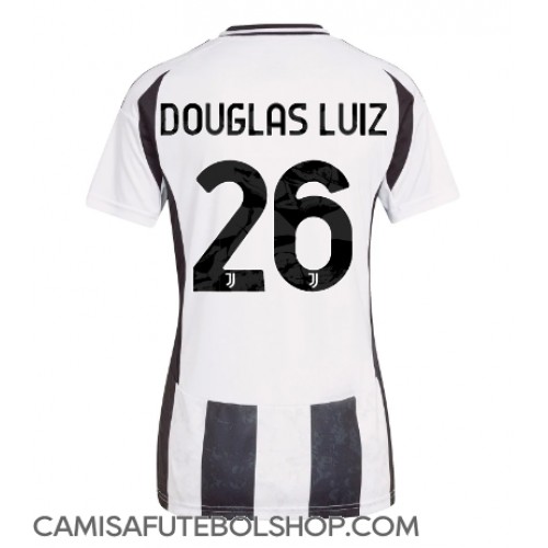 Camisa de time de futebol Juventus Douglas Luiz #26 Replicas 1º Equipamento Feminina 2024-25 Manga Curta